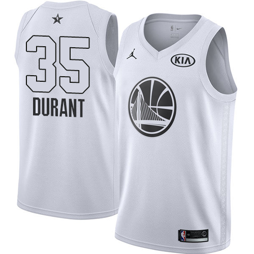 Nike Warriors #35 Kevin Durant White NBA Jordan Swingman 2018 All-Star Game Jersey
