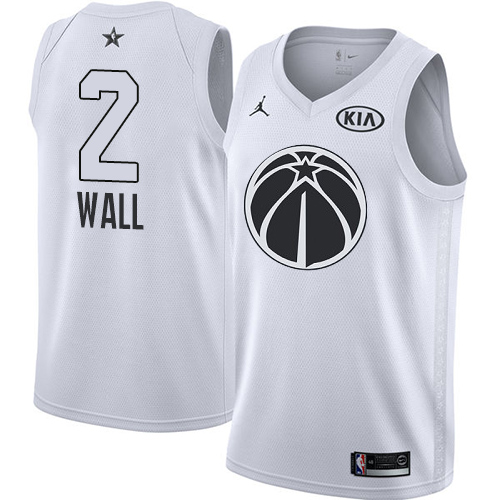 Nike Wizards #2 John Wall White NBA Jordan Swingman 2018 All-Star Game Jersey - Click Image to Close