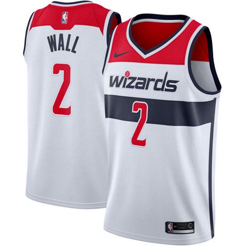 Nike Wizards #2 John Wall White NBA Swingman Association Edition Jersey