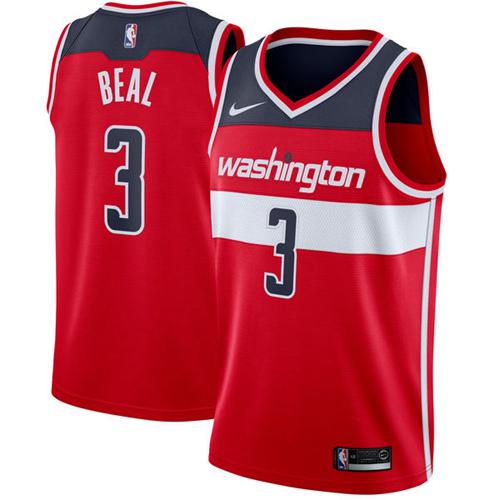 Nike Wizards #3 Bradley Beal Red NBA Swingman Icon Edition Jersey - Click Image to Close