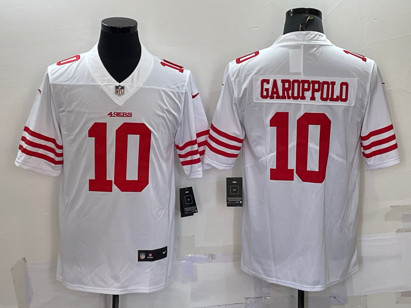 San Francisco 49ers #10 Jimmy Garoppolo 2022 New White Vapor Untouchable Stitched Jersey