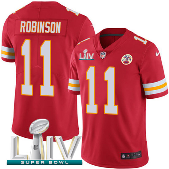 2020 Kansas City Chiefs #11 Demarcus Robinson Red Super Bowl LIV 2020 Team Color Youth Stitched NFL