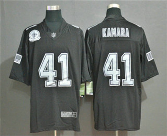 2020 New Orleans Saints #41 Alvin Kamara Black Olive 2019 Salute To Service Stitched NFL Limited Jer - Click Image to Close