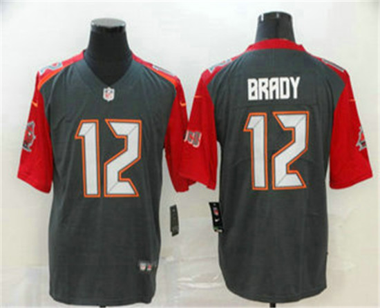 2020 Tampa Bay Buccaneers #12 Tom Brady 2020 Pewter Inverted Legend Jersey