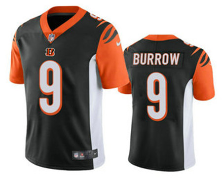 2020 Cincinnati Bengals #9 Joe Burrow Black 2020 Vapor Untouchable Stitched NFL Nike Limited Jersey