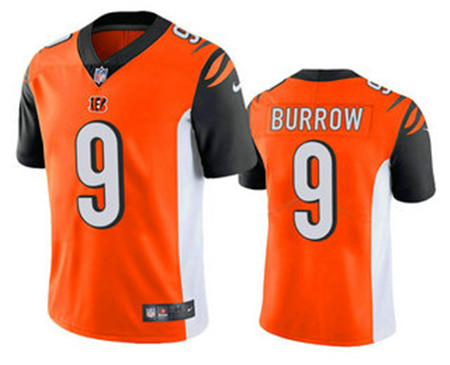 2020 Cincinnati Bengals #9 Joe Burrow Orange 2020 Vapor Untouchable Stitched NFL Nike Limited Jersey