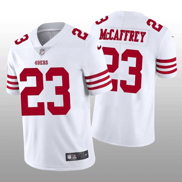 San Francisco 49ers #23 Christian McCaffrey White Vapor Untouchable Stitched Jersey