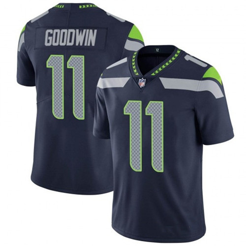 Seattle Seahawks #11 Marquise Goodwin Navy Vapor Untouchable Limited Stitched Jersey - Click Image to Close