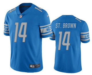 Detroit Lions #14 Amon Ra St Brown Blue Vapor Untouchable Limited Stitched Jersey