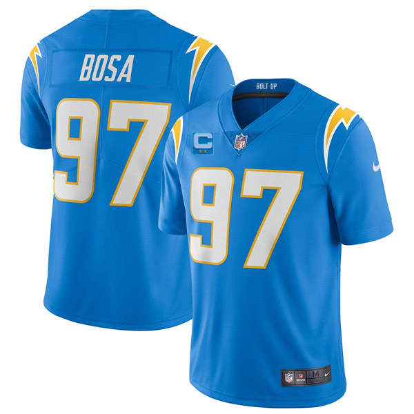 Los Angeles Chargers 2022 #97 Joey Bosa Blue With 2-star C Patch Vapor Untouchable Limited Stitched