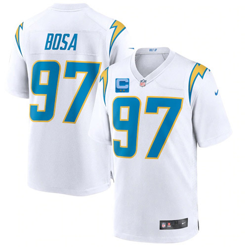 Los Angeles Chargers 2022 #97 Joey Bosa White With 2-star C Patch Vapor Untouchable Limited Stitched