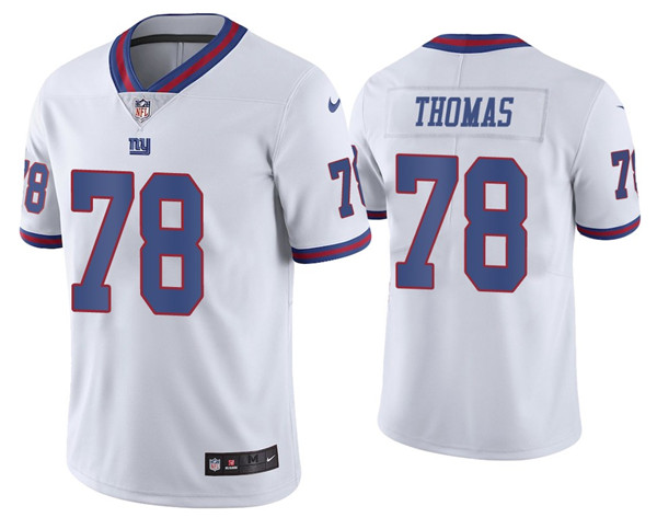 New York Giants #78 Andrew Thomas 2020 White Color Rush Stitched Jersey