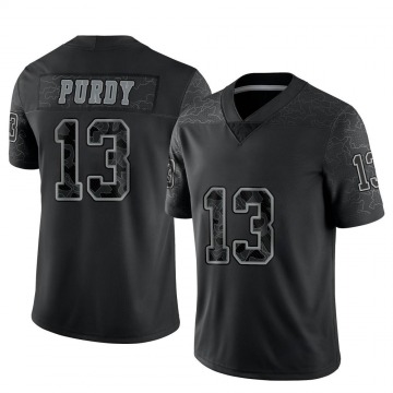 San Francisco 49ers #13 Brock Purdy Black Reflective Limited Stitched Football Jersey