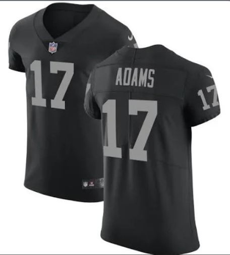 Las Vegas Raiders #17 Davante Adams Black Team Color Stitched NFL Vapor Untouchable Elite Jersey