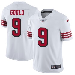 San Francisco 49ers #9 Robbie Gould White Color Rush Vapor Limited Jersey