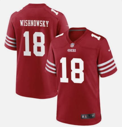 San Francisco 49ers #18 Mitch Wishnowsky 2022 Red Vapor Untouchable Stitched Football Jersey