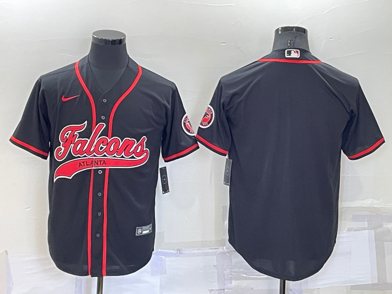 Atlanta Falcons Blank Black Stitched MLB Cool Base Baseball Jersey