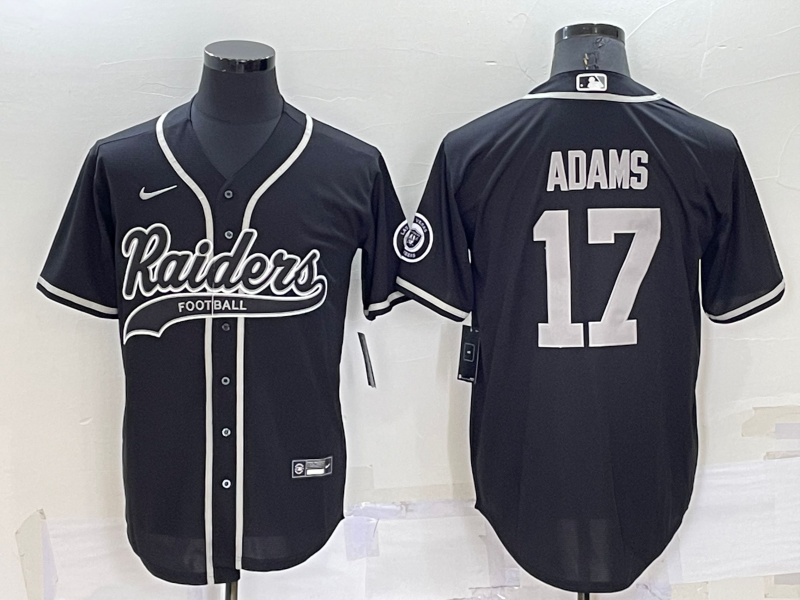 Las Vegas Raiders #17 Davante Adams Black Stitched MLB Cool Base Baseball Jersey