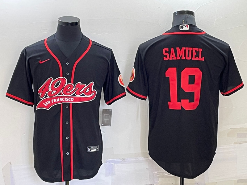 San Francisco 49ers #19 Deebo Samuel Black Stitched Cool Base Baseball Jersey