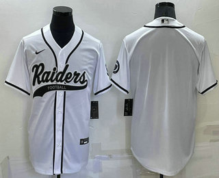 Las Vegas Raiders Blank White Stitched MLB Cool Base Baseball Jersey