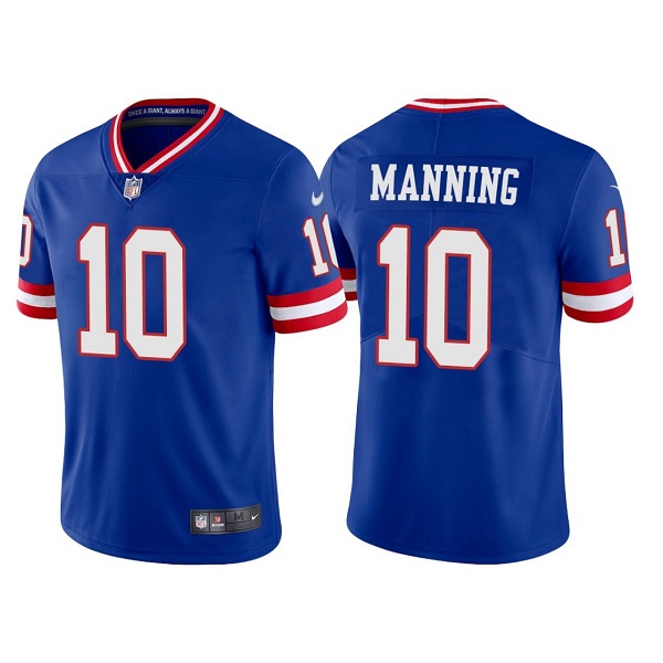 New York Giants #10 Eli Manning Royal Vapor Untouchable Limited Stitched Jersey - Click Image to Close