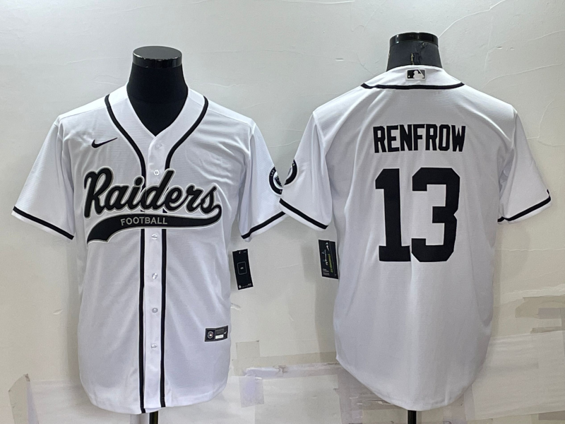 Las Vegas Raiders #13 Hunter Renfrow White Stitched MLB Cool Base Baseball Jersey
