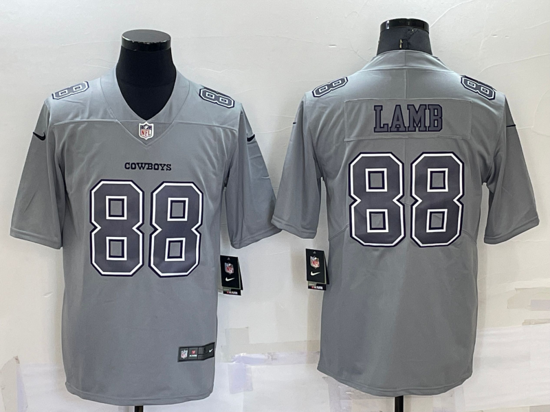 Dallas Cowboys #88 CeeDee Lamb Grey Atmosphere Fashion 2022 Vapor Untouchable Stitched Limited Jerse