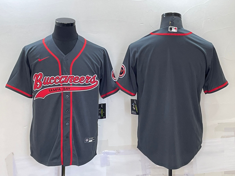 Tampa Bay Buccaneers Blank Grey Stitched Cool Base Baseball Jersey