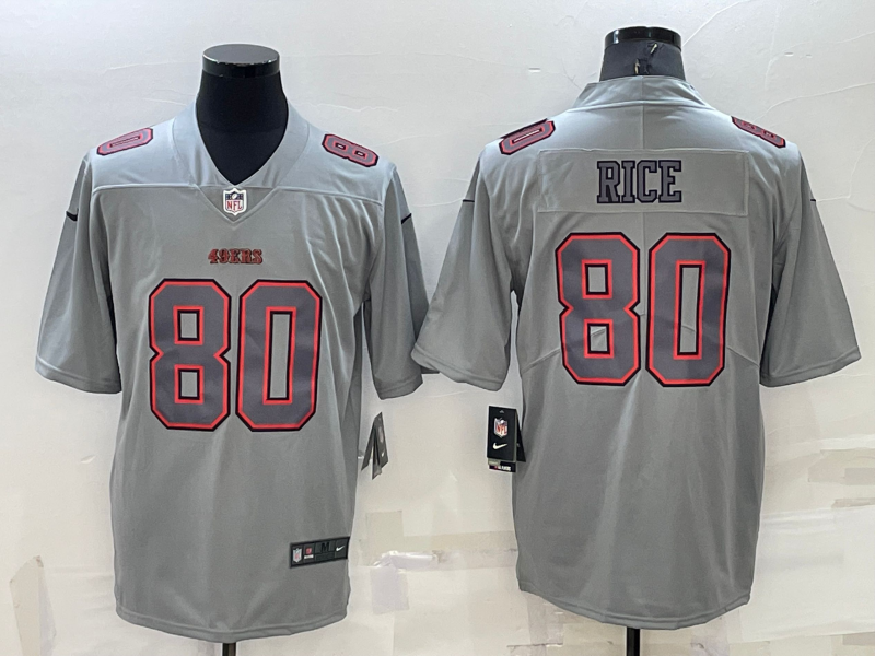 San Francisco 49ers #80 Jerry Rice Grey Atmosphere Fashion 2022 Vapor Untouchable Stitched Limited J