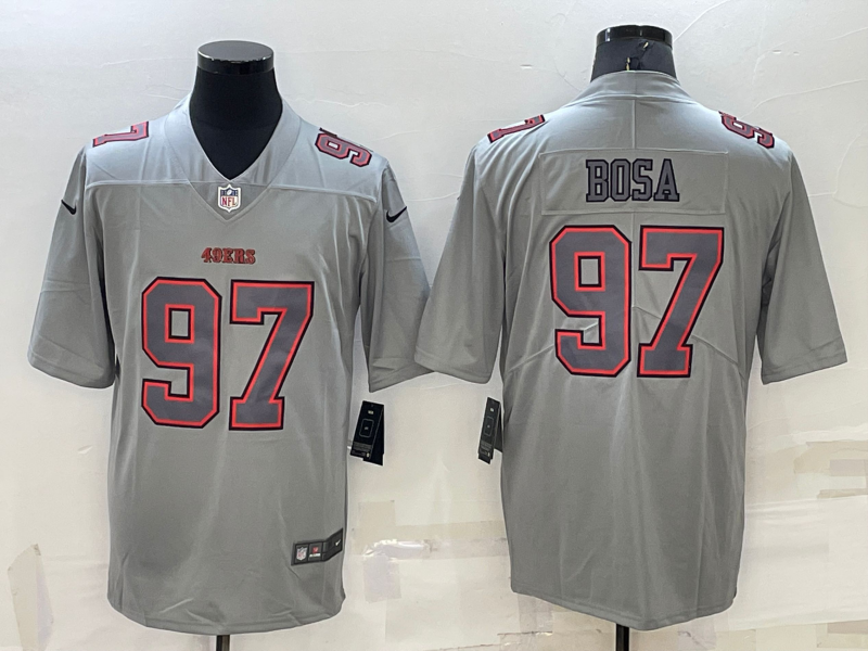 San Francisco 49ers #97 Nick Bosa Grey Atmosphere Fashion 2022 Vapor Untouchable Stitched Limited Je