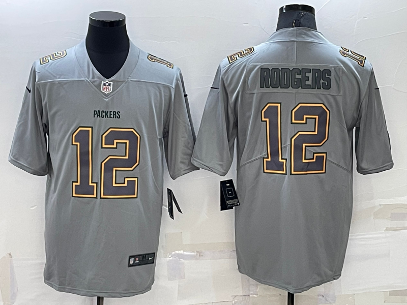 Green Bay Packers #12 Aaron Rodgers Grey Atmosphere Fashion 2022 Vapor Untouchable Stitched Limited
