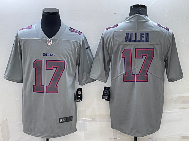 Buffalo Bills #17 Josh Allen Grey Atmosphere Fashion 2022 Vapor Untouchable Stitched Limited Jersey