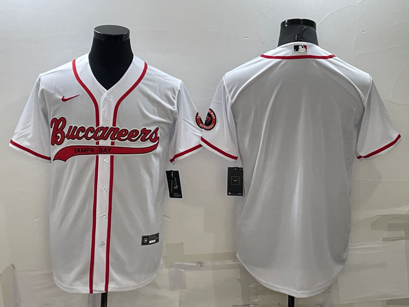 Tampa Bay Buccaneers Blank White Stitched Cool Base Baseball Jersey