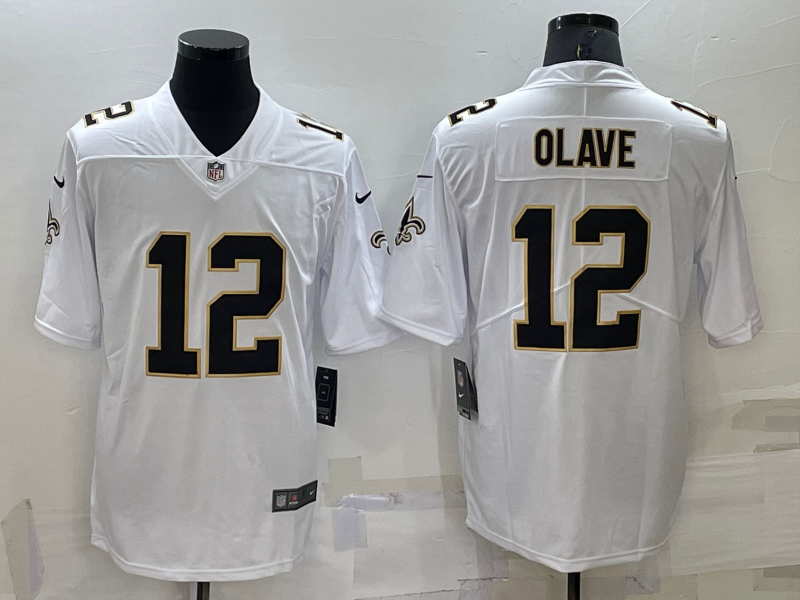 New Orleans Saints #12 Chris Olave White 2022 Vapor Untouchable Stitched NFL Limited Jersey
