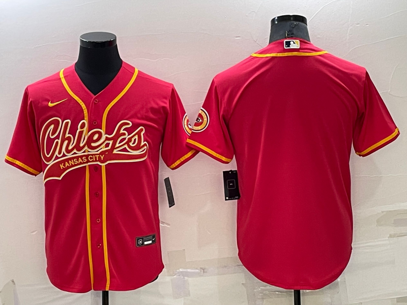 Kansas City Chiefs Blank Red Stitched MLB Cool Base Baseball Jersey