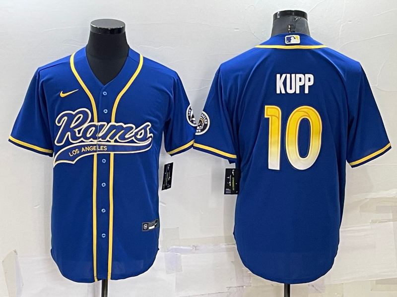 Los Angeles Rams #10 Cooper Kupp Blue Stitched Cool Base Baseball Jersey