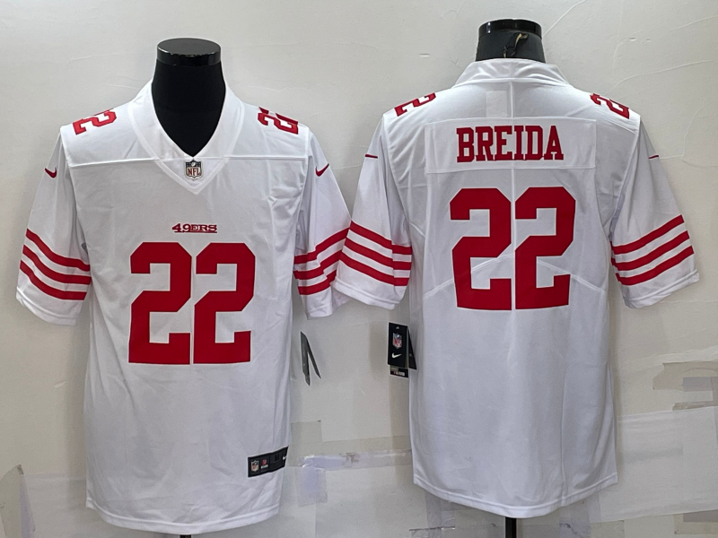 San Francisco 49ers #22 Matt Breida 2022 New White Vapor Untouchable Stitched Jersey - Click Image to Close