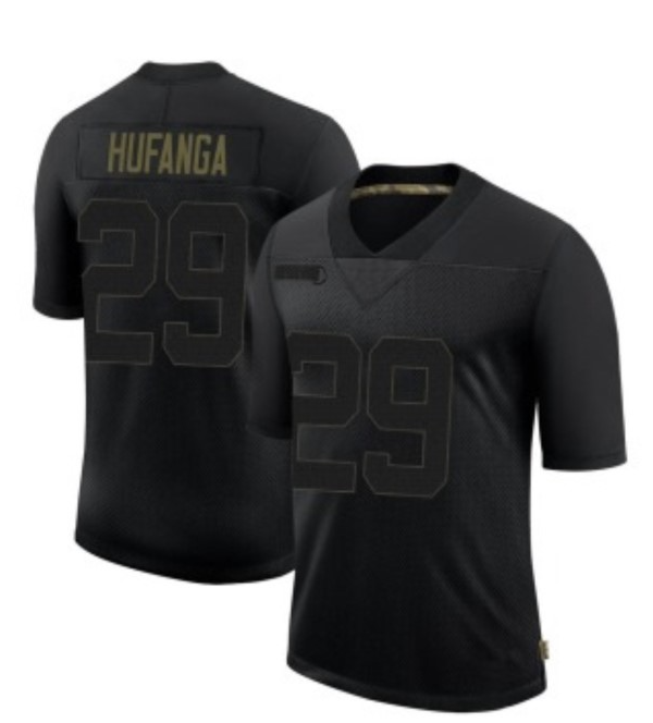 San francisco 49ers #29 Talanoa Hufanga Icon Black Stitched NFL Jersey - Click Image to Close