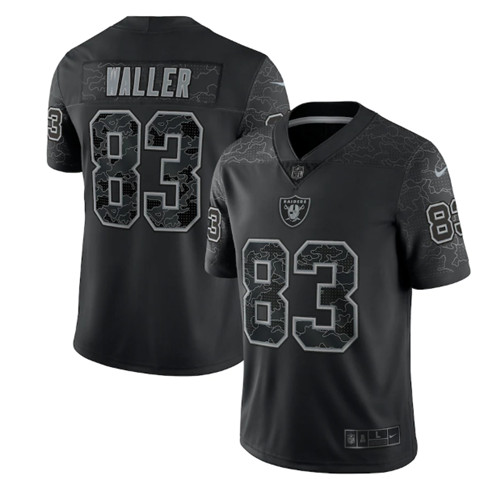 Las Vegas Raiders #83 Darren Waller Black Reflective Limited Stitched Football Jersey - Click Image to Close