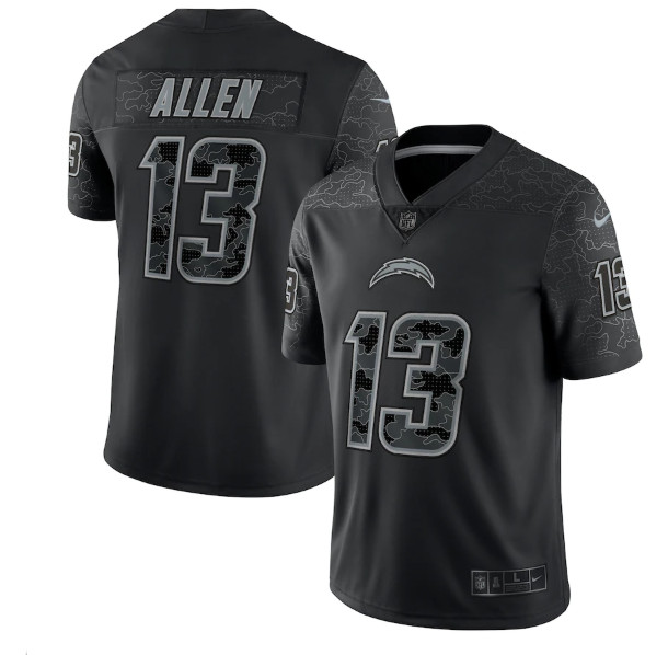 Los Angeles Chargers #13 Keenan Allen Black Reflective Limited Stitched Football Jersey - Click Image to Close