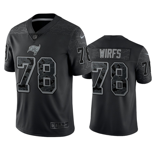 Tampa Bay Buccaneers #78 Tristan Wirfs Black Reflective Limited Stitched Jersey - Click Image to Close