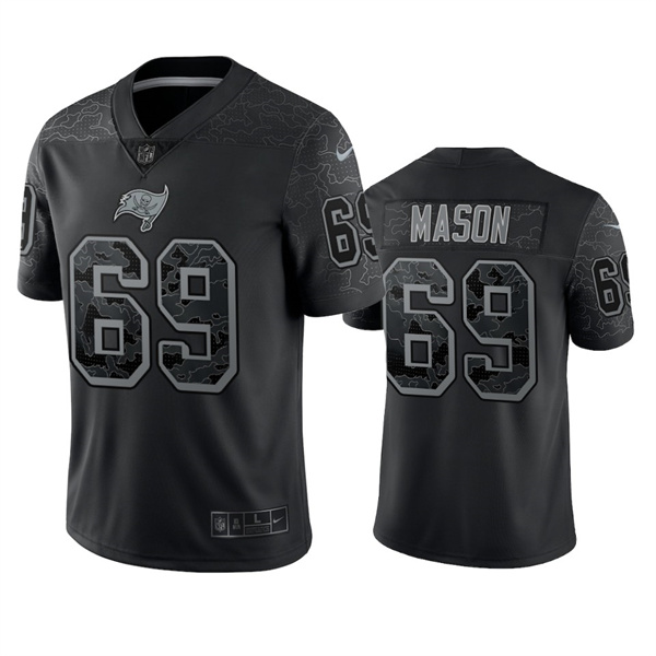 Tampa Bay Buccaneers #69 Shaq Mason Black Reflective Limited Stitched Jersey