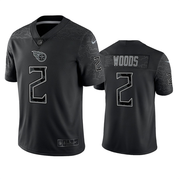 Tennessee Titans #2 Robert Woods Black Reflective Limited Stitched Football Jersey
