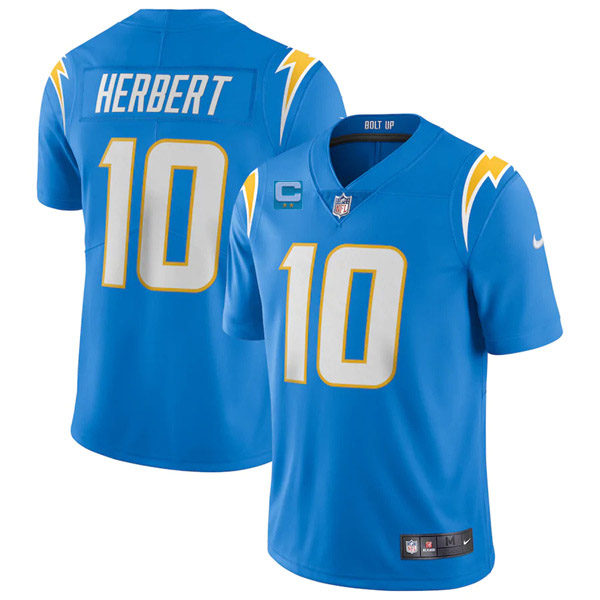 Los Angeles Chargers 2022 #10 Justin Herbert Blue With 2-star C Patch Vapor Untouchable Limited Stit