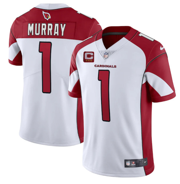 Arizona Cardinals #1 Kyler Murray White 3-Star C Patch Vapor Untouchable Limited Stitched NFL Jersey - Click Image to Close