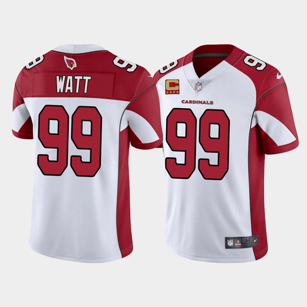 Arizona Cardinals 2022 #99 J.J. Watt White With 4-star C Patch Vapor Untouchable Limited Stitched NF