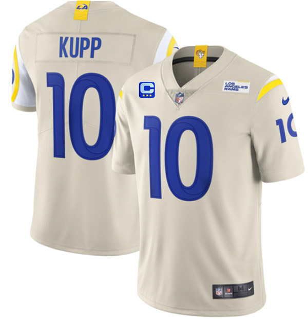 Los Angeles Rams 2022 #10 Cooper Kupp Bone White With 3-star C Patch Vapor Untouchable Limited Stitc