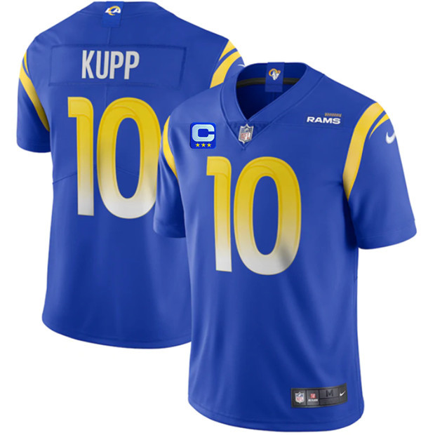 Los Angeles Rams #10 Cooper Kupp 2022 Royal With 3-Star C Patch Vapor Limited Stitched Jersey