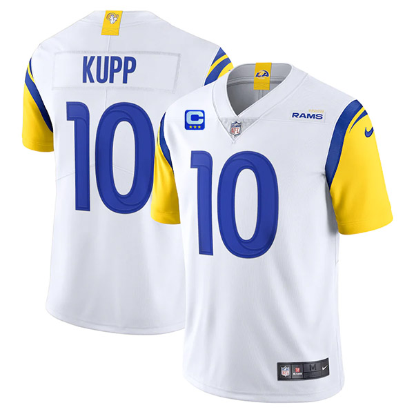 Los Angeles Rams 2022 #10 Cooper Kupp White With 3-star C Patch Vapor Untouchable Limited Stitched N