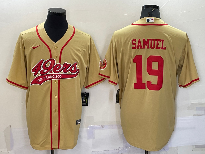 San Francisco 49ers #19 Deebo Samuel Gold Stitched Cool Base Baseball Jersey